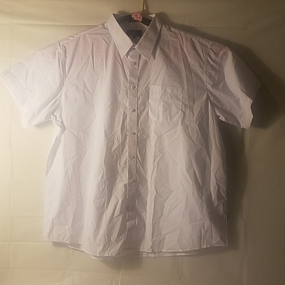 KING EDWARD WHITE DRESS SHIRT MENS  SHORT SLEEVE
